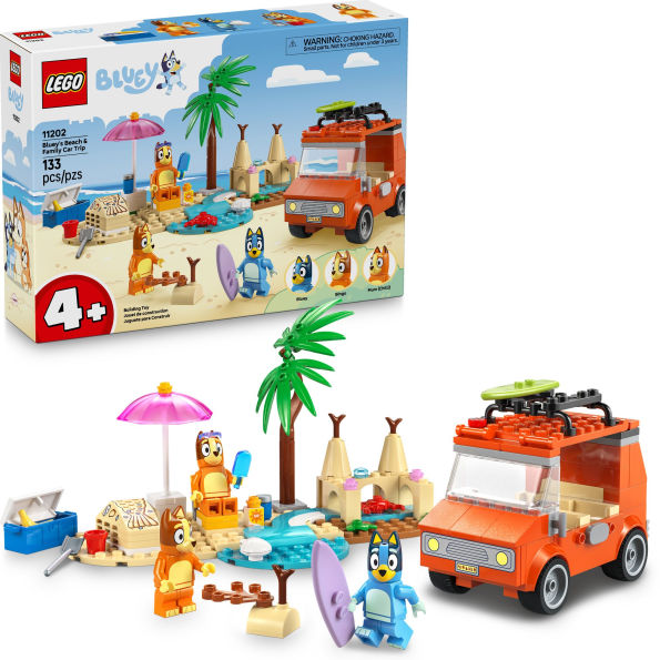 LEGO Bluey: Bluey's Beach and Family Car Trip