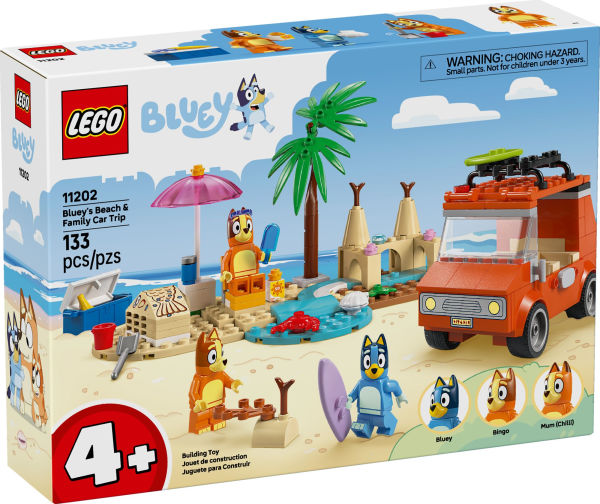 LEGO Bluey: Bluey's Beach and Family Car Trip
