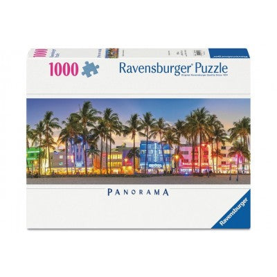 1000 Night Glow on Ocean Drive Panorama