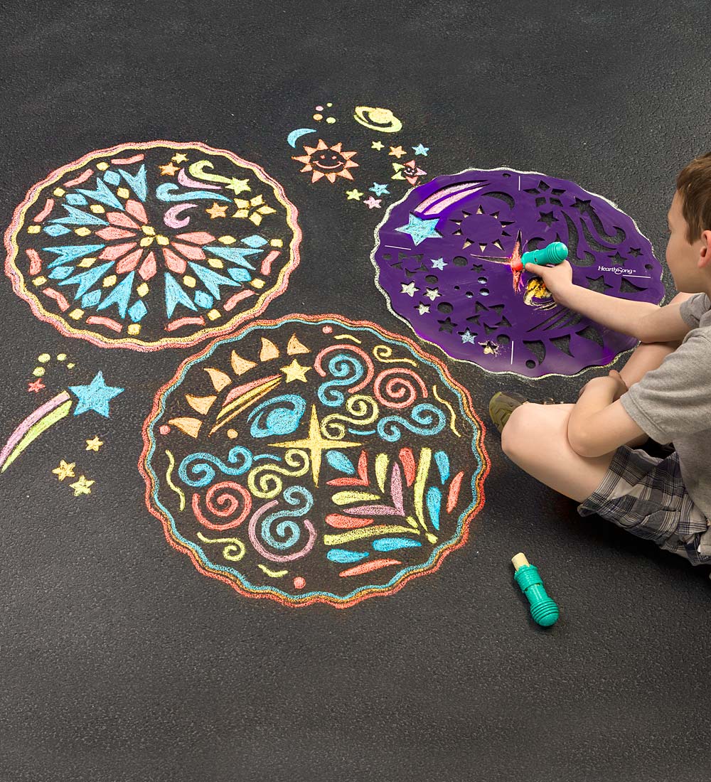 Stars and Geometry Mandala Chalk Scapes