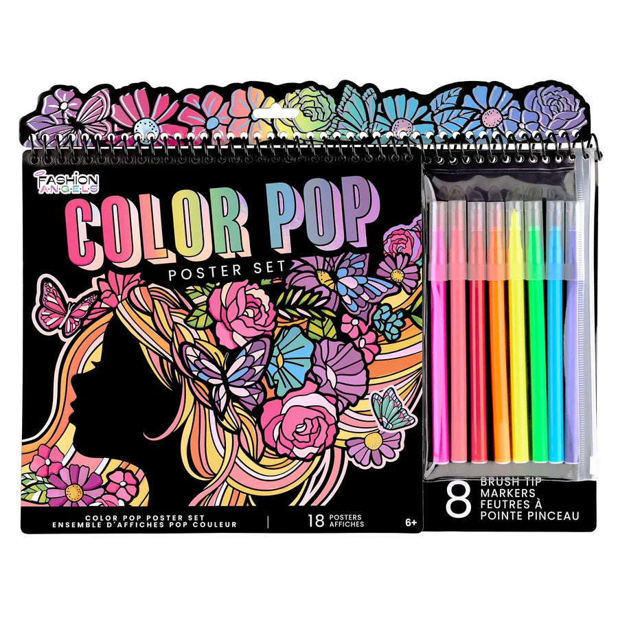 Color Pop Poster Set with Brush Markers