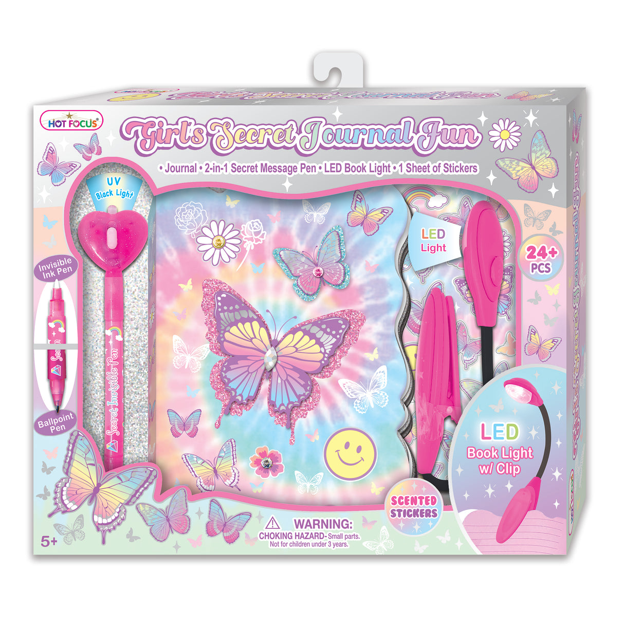 Girl's Secret Journal Fun Tie Die Butterfly