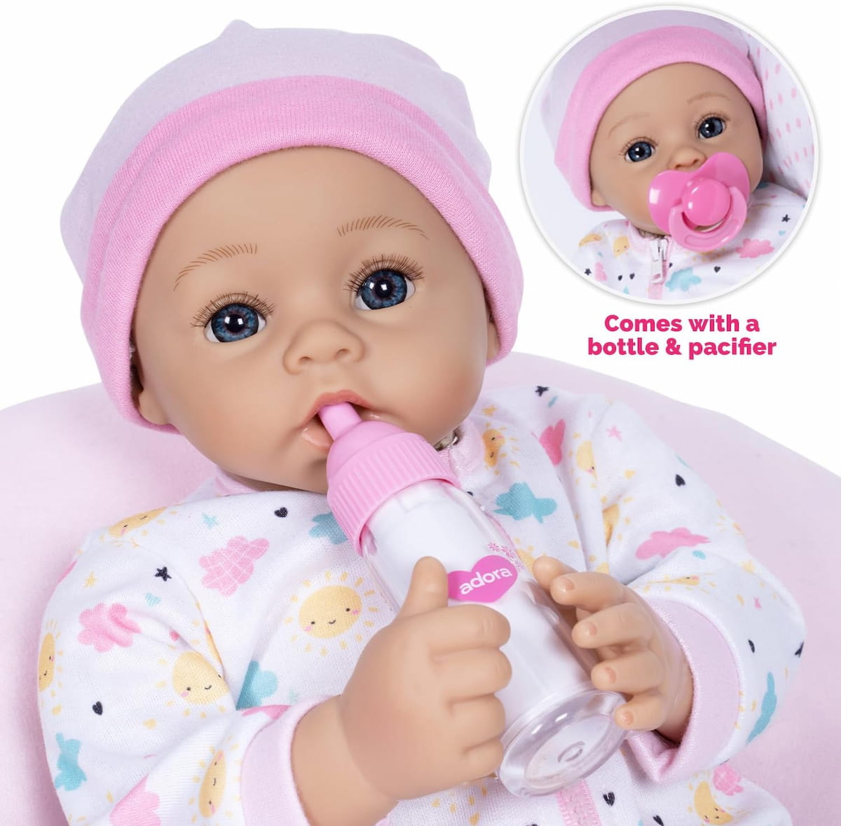 Rainbow Hugs 7 pc Baby Doll Nurturing Gift Set 13"