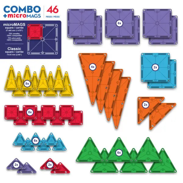 Magna Tiles Combo Micro Mags 46 pieces