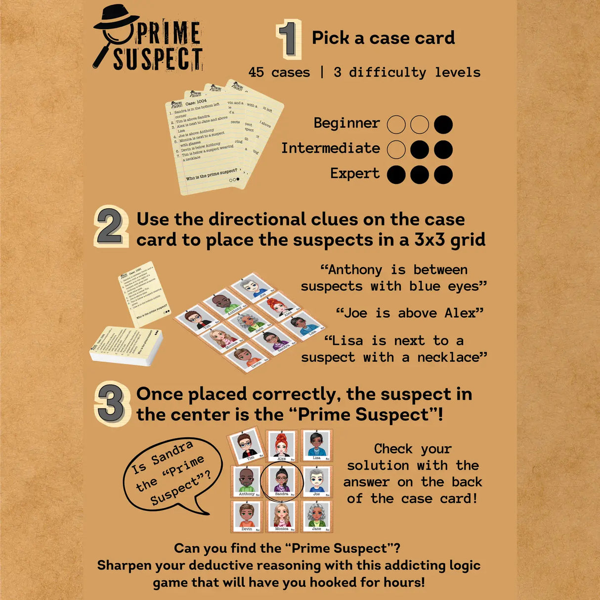 Prime Suspect Logic Game