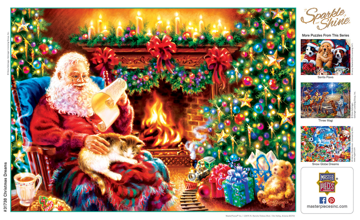 500 pc Christmas Dreams Glitter