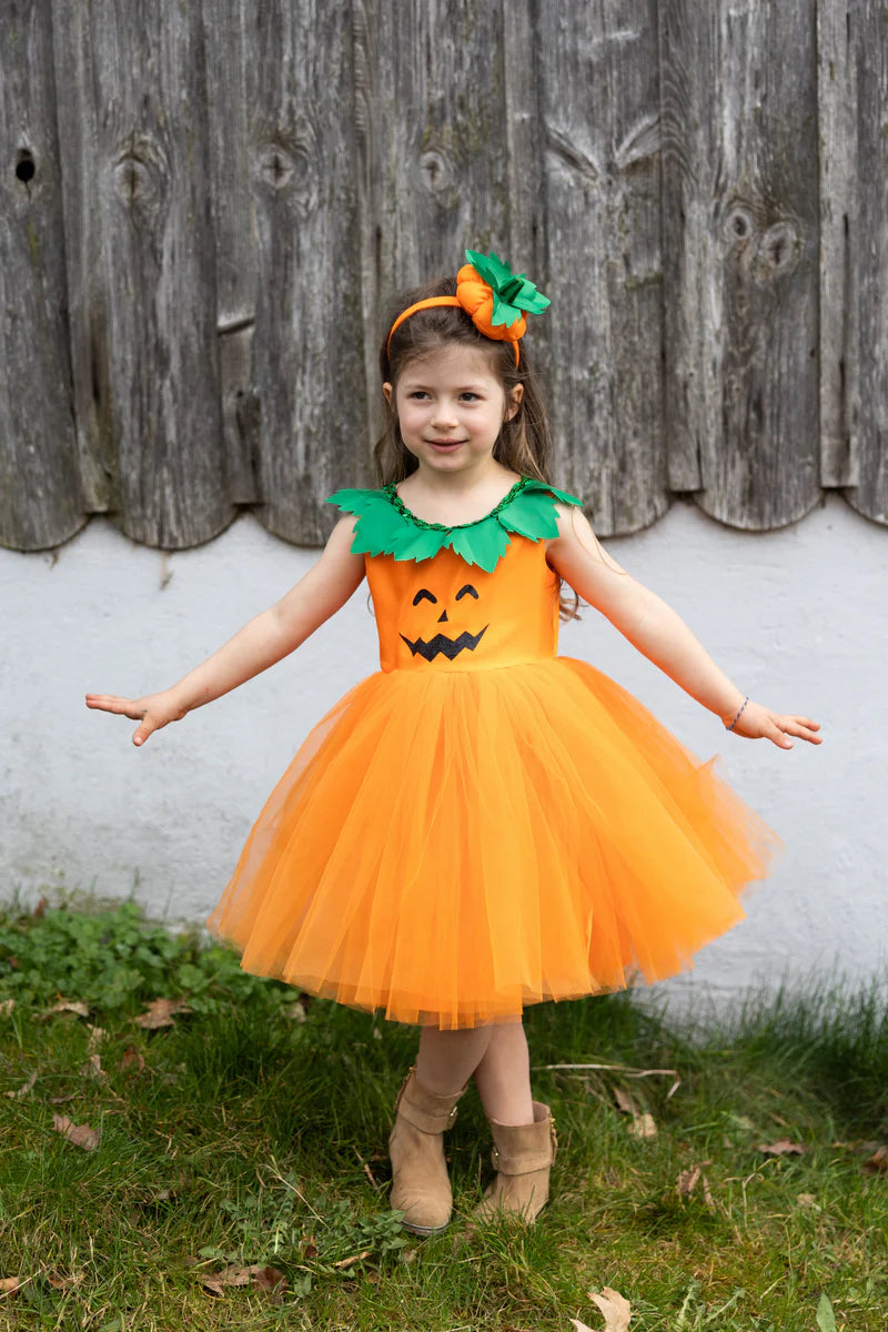 Pumpkin Patch Princess Dress with Headband Size 3-4