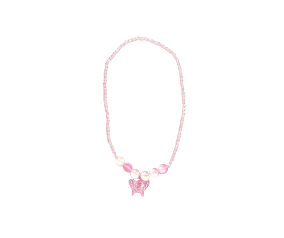 Boutique Holo Pink Crystal Necklace