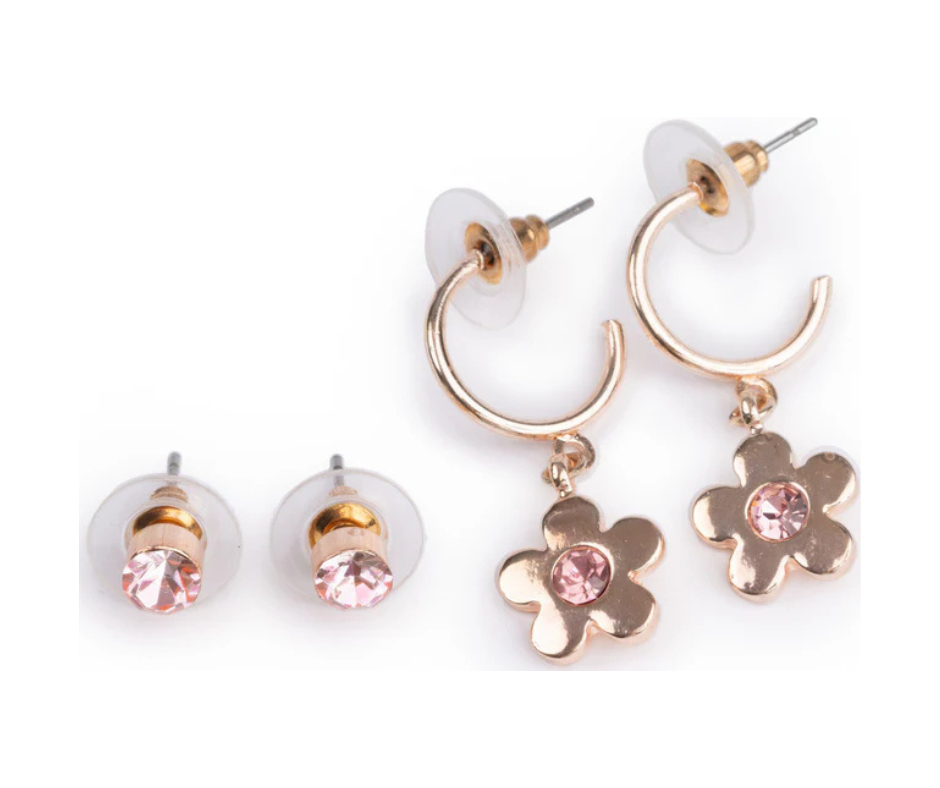 Boutique Chic Be Jewelled Blooms Earrings 2 Sets