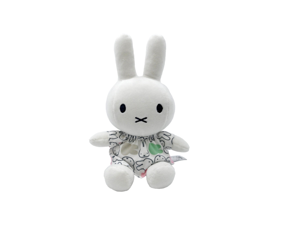 Miffy 8" Plush Printed Dress with Whimsical Miffy Heads