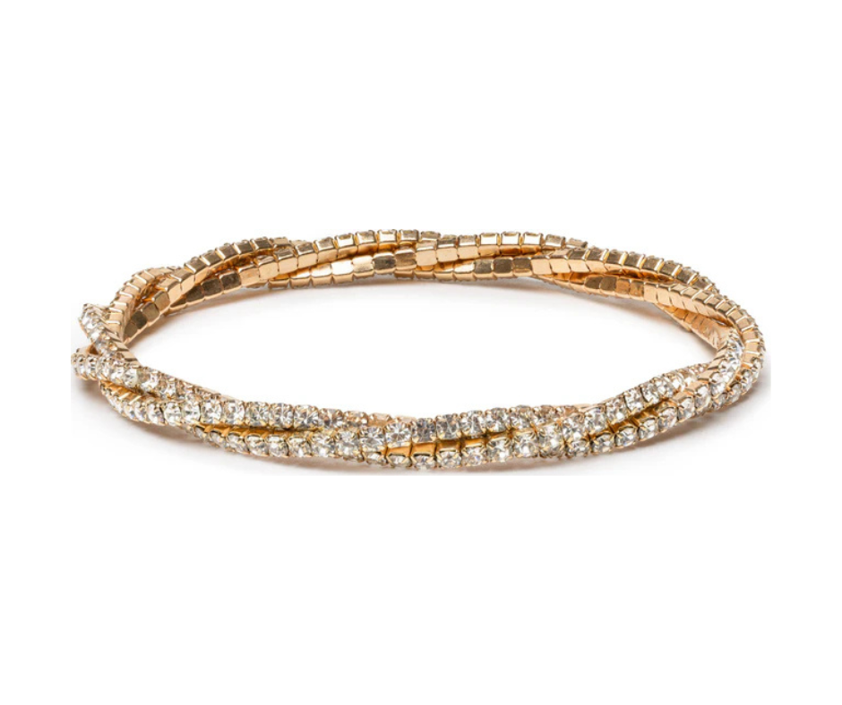 Boutique Diamante Twist Bracelet
