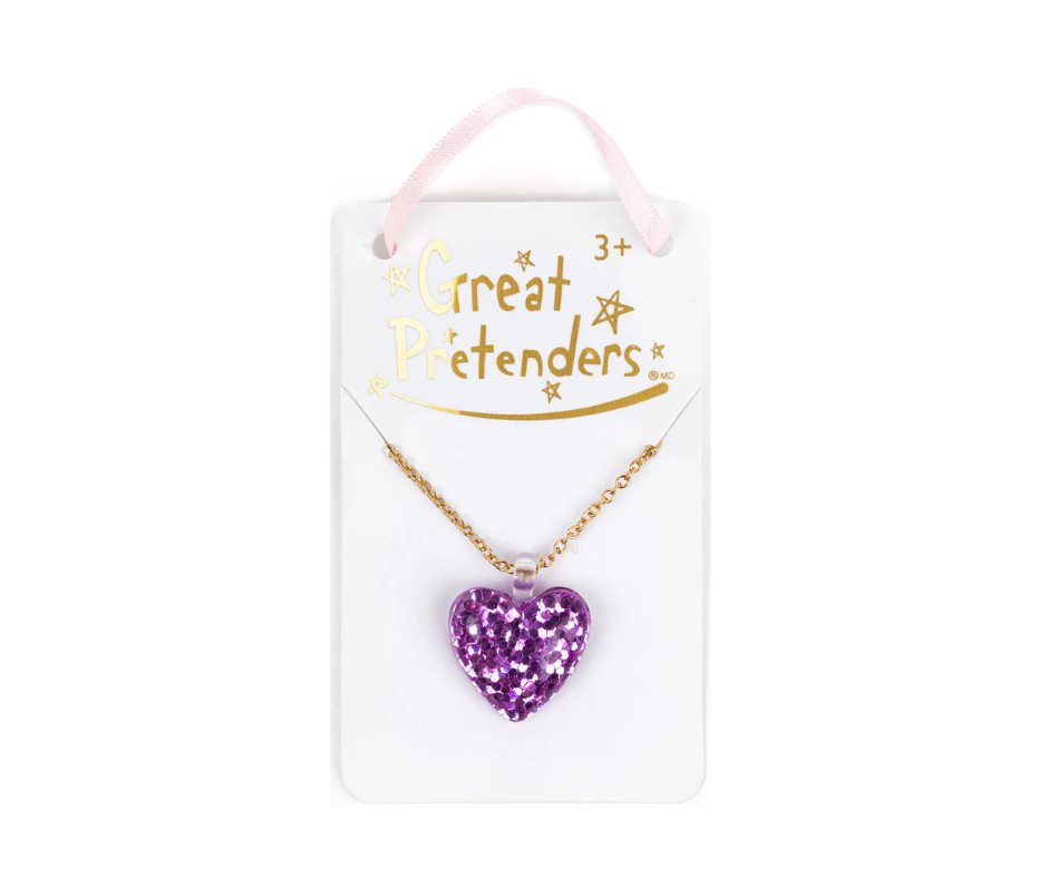 Boutique Glitter Heart Necklace