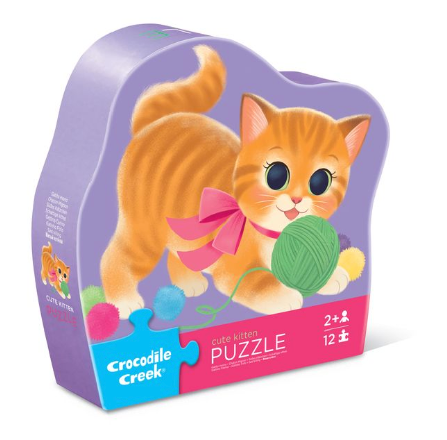 12 Pc Shaped Box Puzzle Kitten