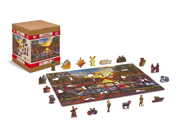 Wooden City 1000 pc Bicycles of Amsterdam