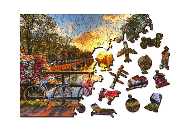 Wooden City 1000 pc Bicycles of Amsterdam