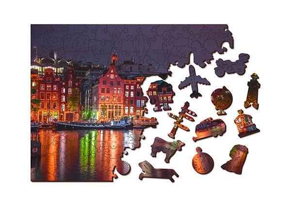 Wooden City 500 pc Amsterdam by Night