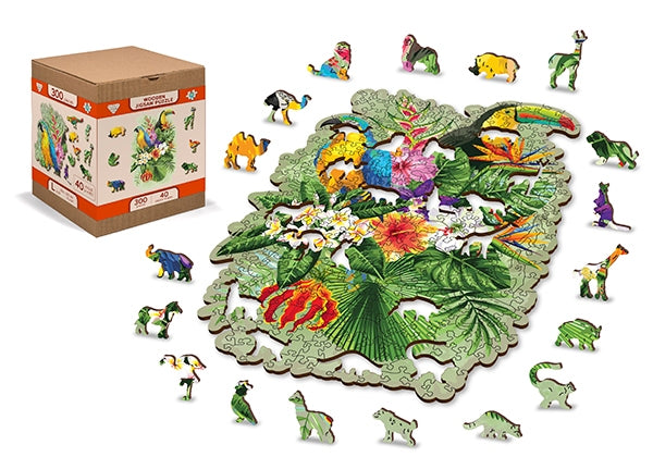 Wooden City 500 pc Tropical Birds