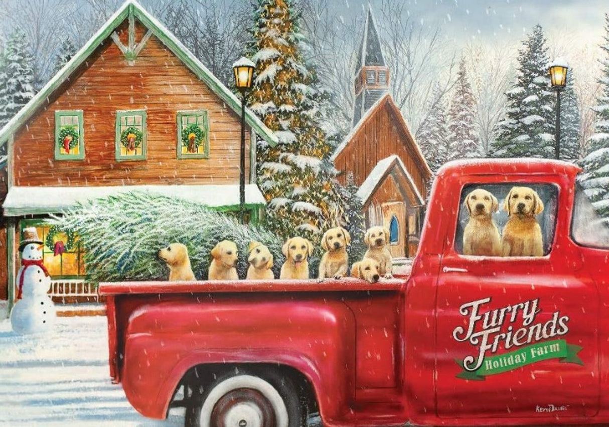 1000 pc Furry Friends Holiday Farm