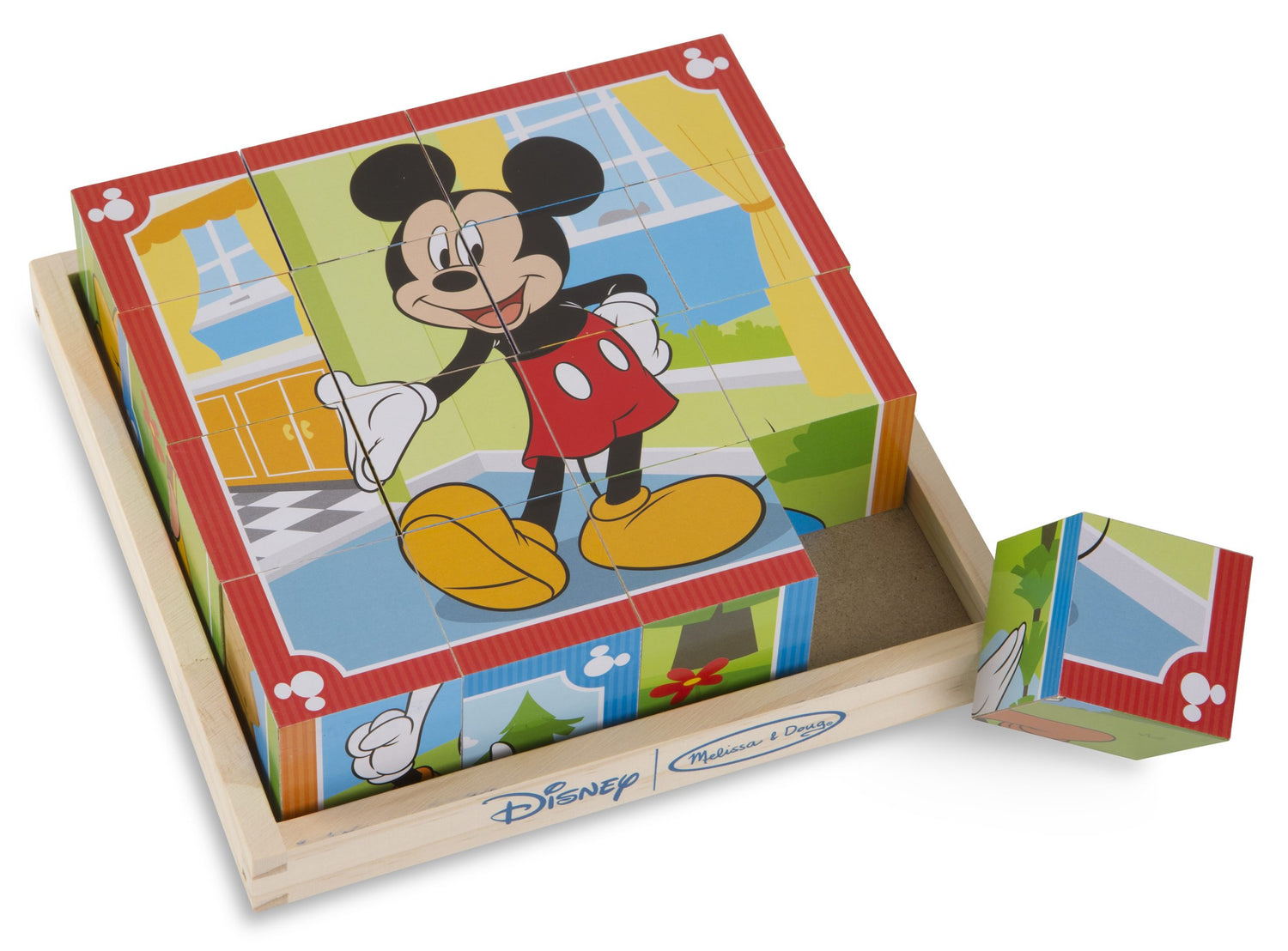 Mickey Mouse Wooden Cube Puzzle