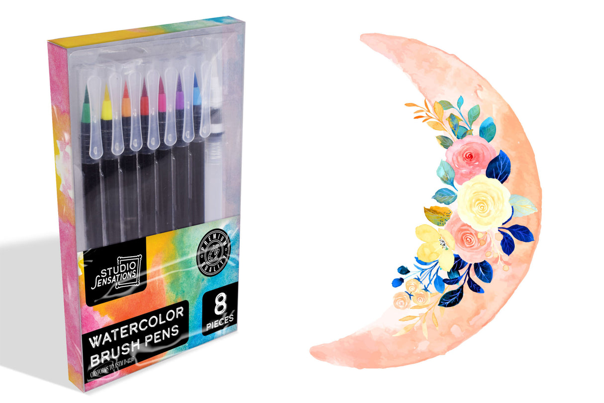 Watercolor Brush Pens 8 Count