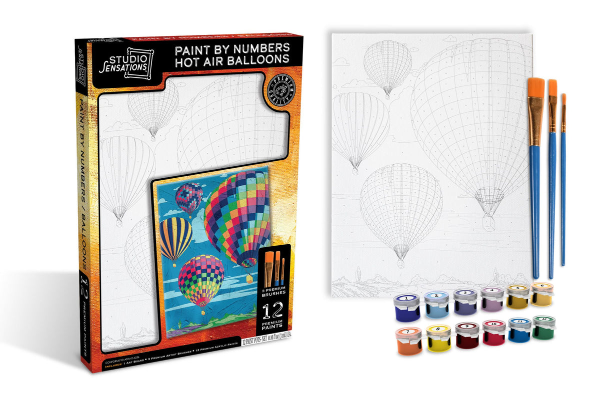 Paint by Numbers Hot Air Balloons