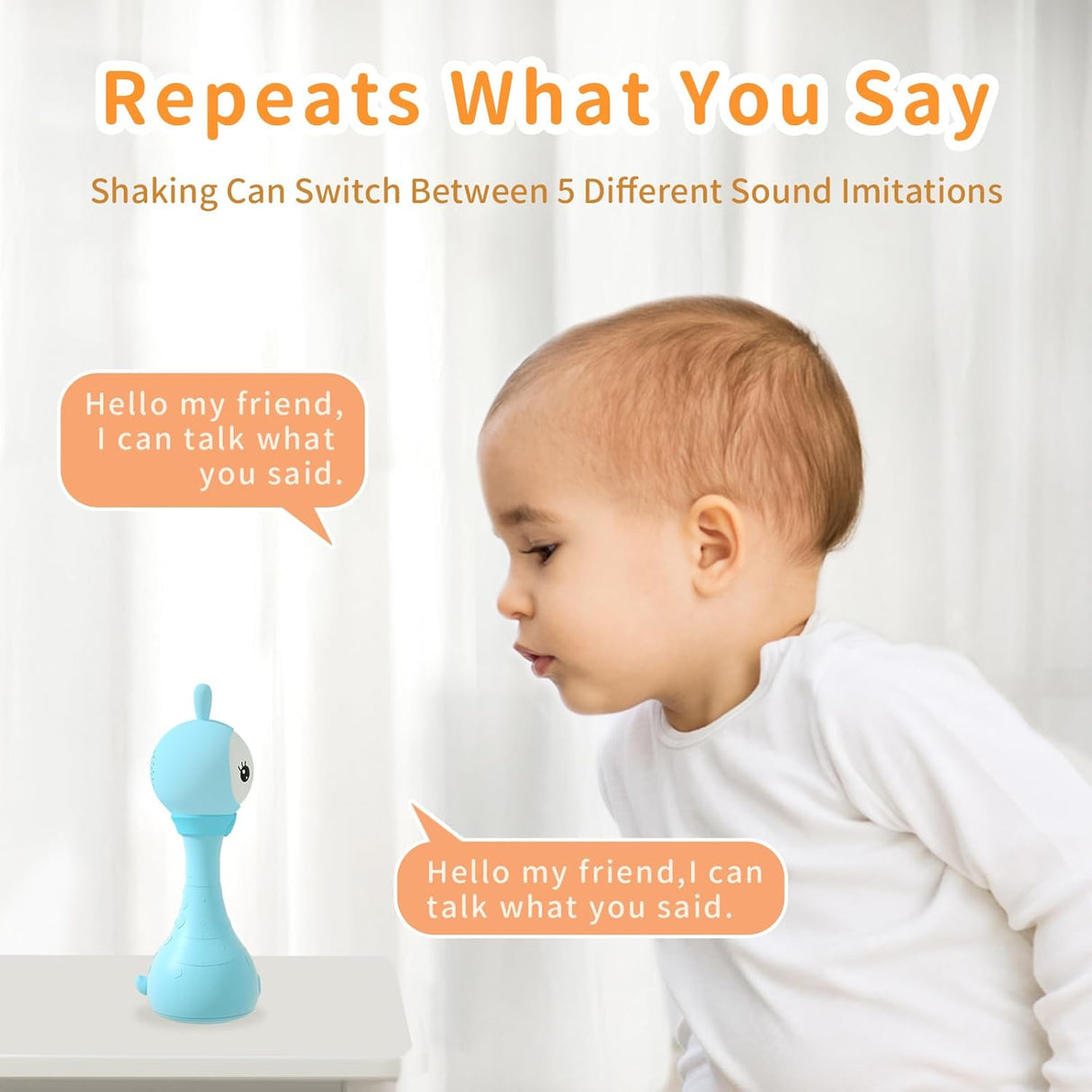 Smarty Bunny Rattle Blue