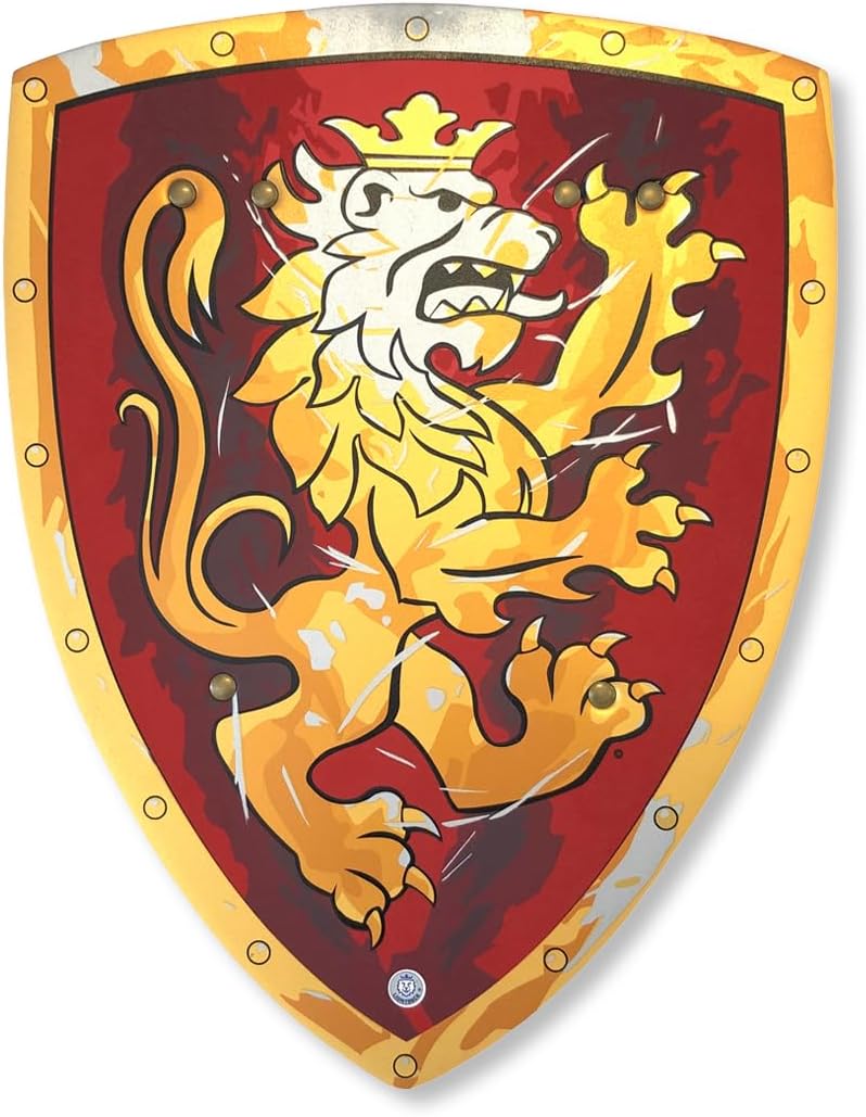 Noble Knight Small Shield Red with Lion