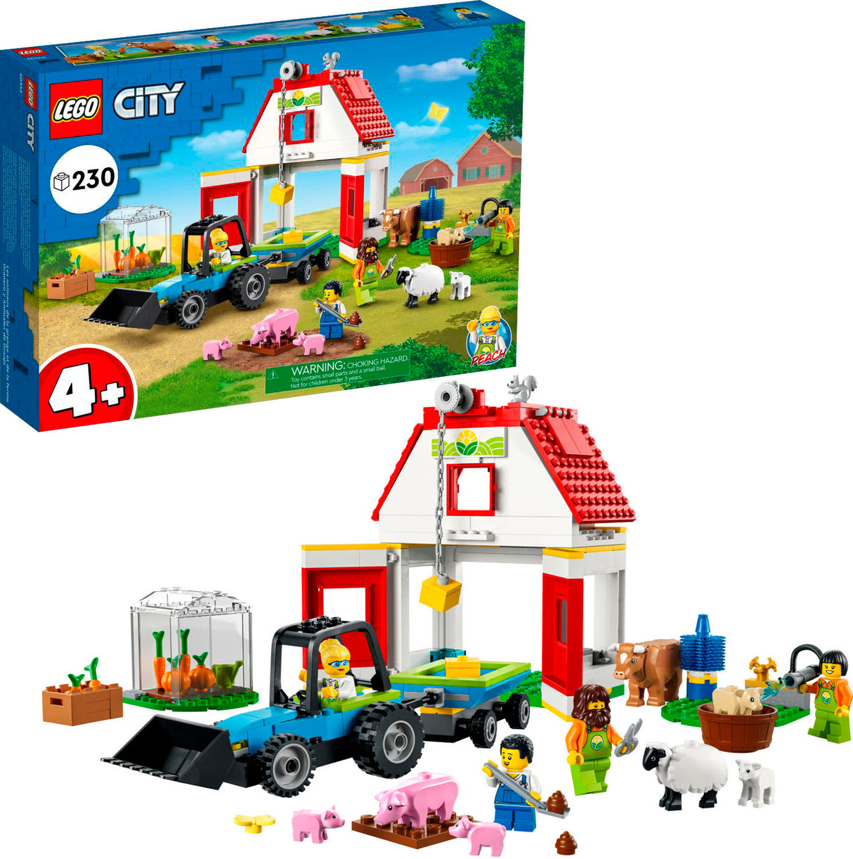 LEGO® City: Farm Barn & Farm Animals Toy Set