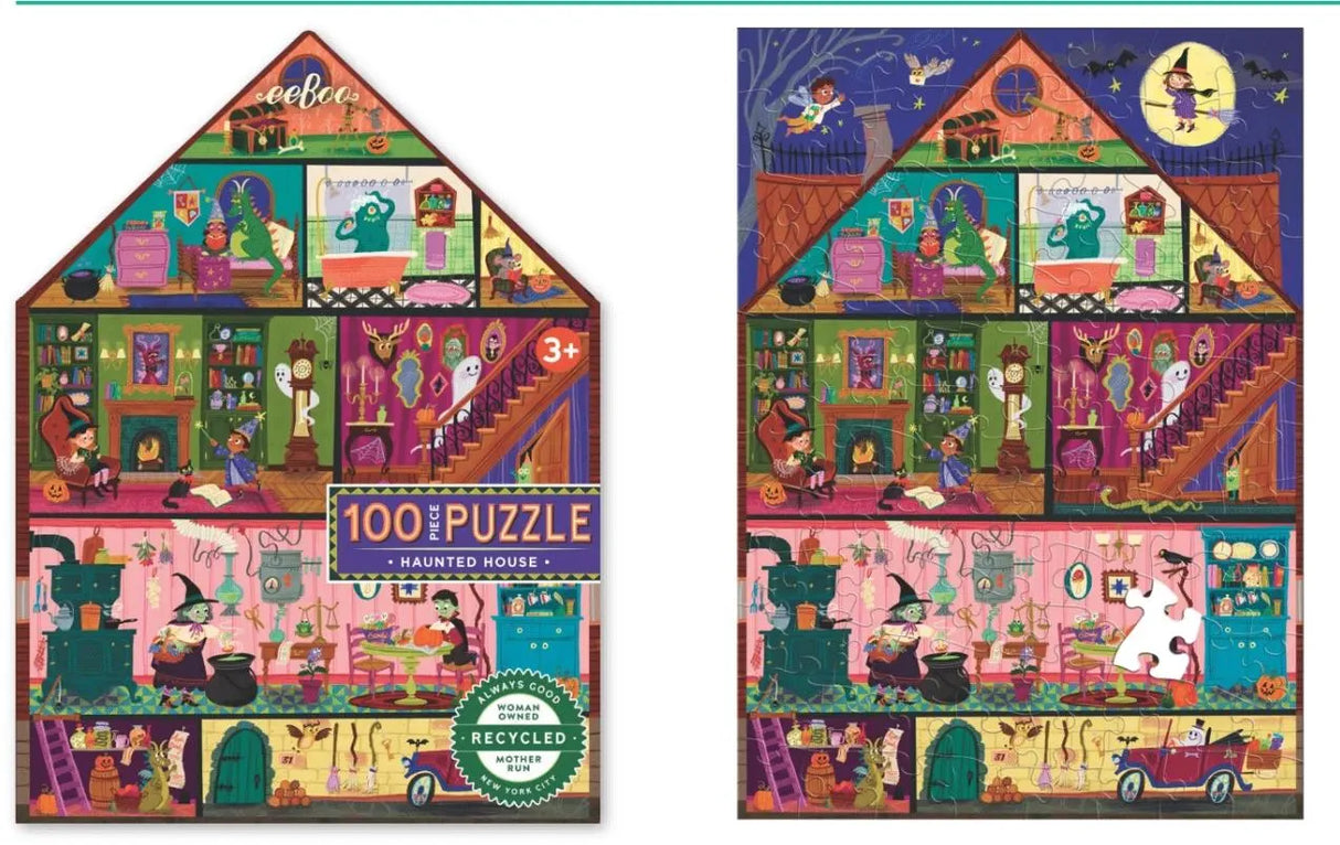 Haunted House 100 piece Shaped Box