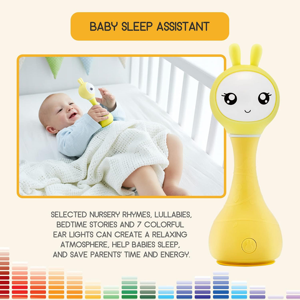 Smarty Bunny Rattle Yellow