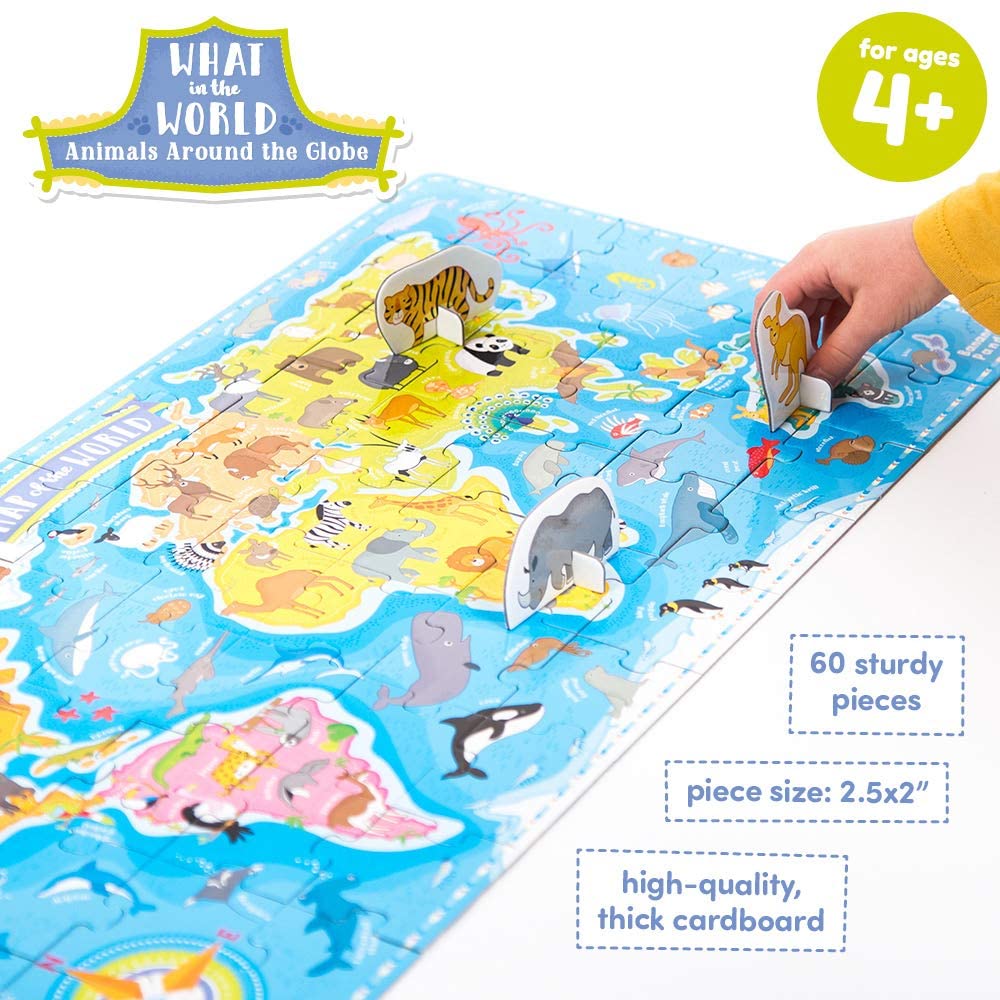 What in the World Animals Around the Globe 60 pc