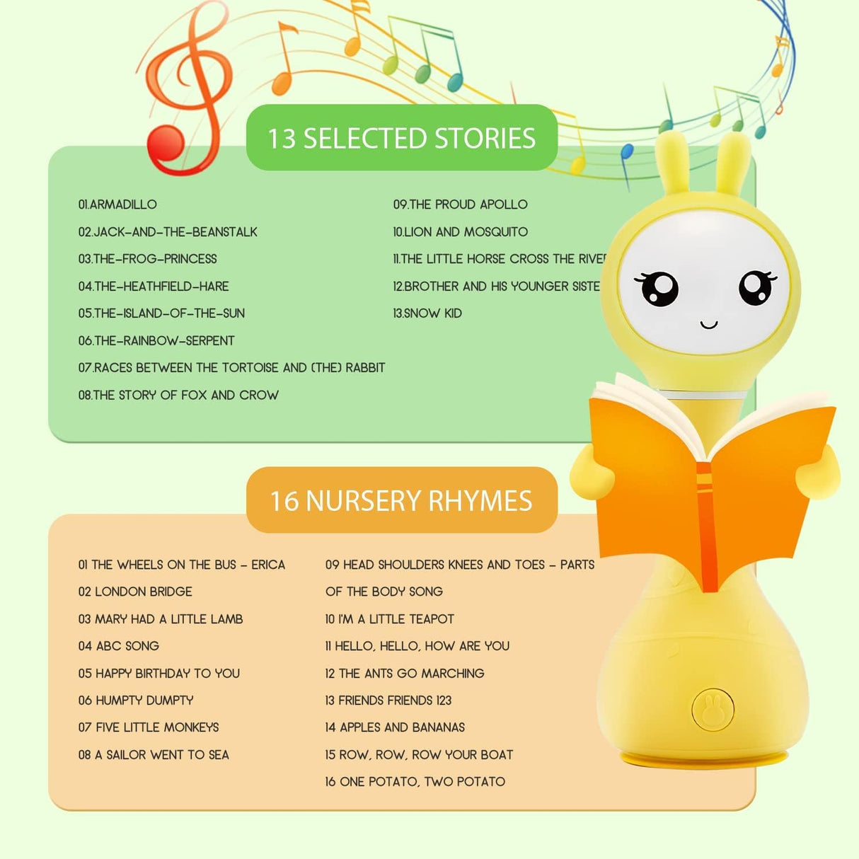 Smarty Bunny Rattle Yellow