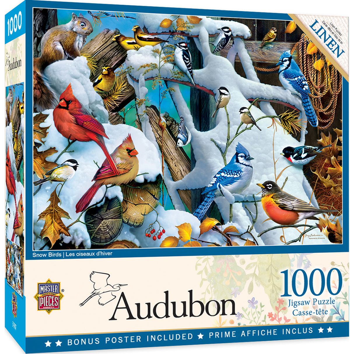 1000 pc Snow Birds Audubon