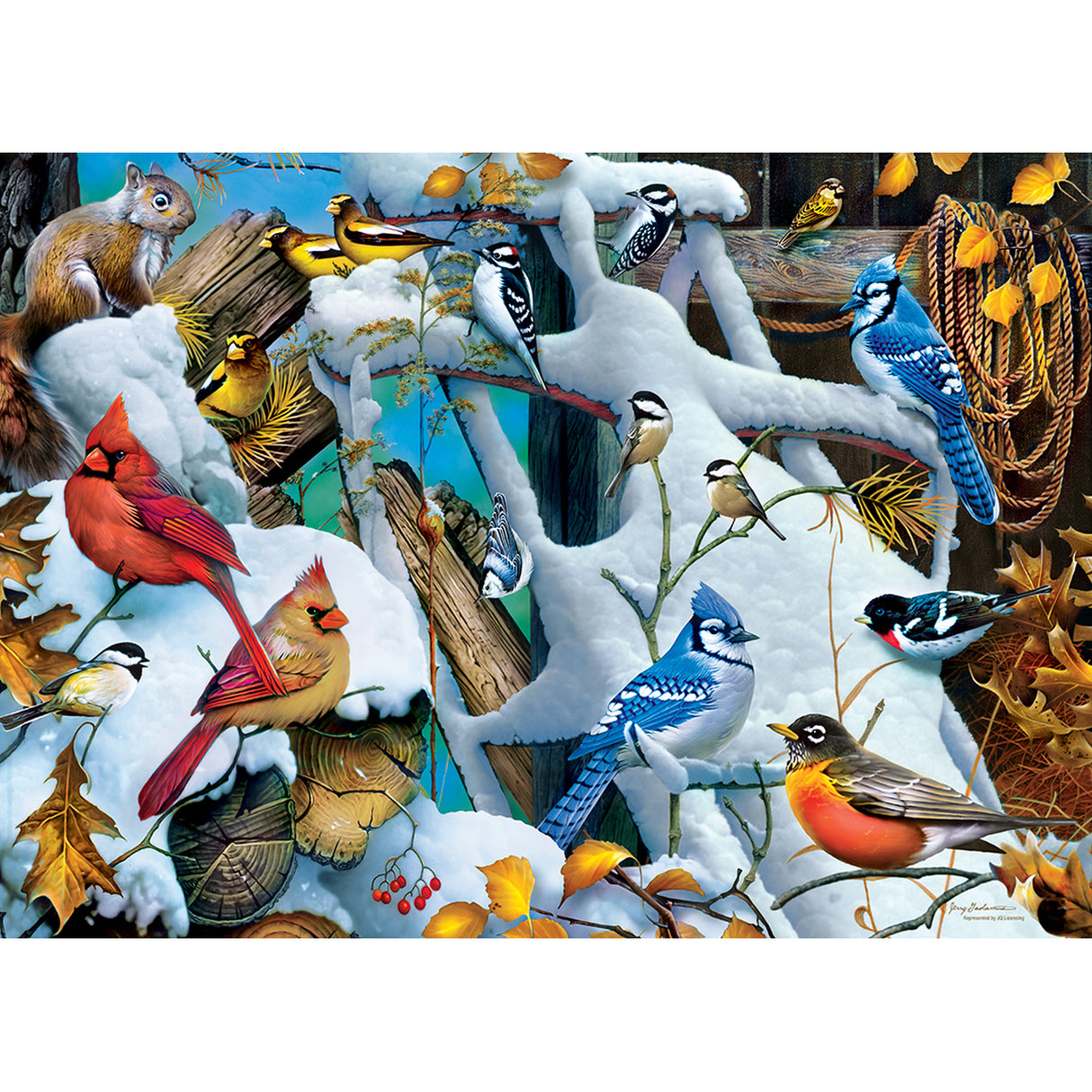 1000 pc Snow Birds Audubon
