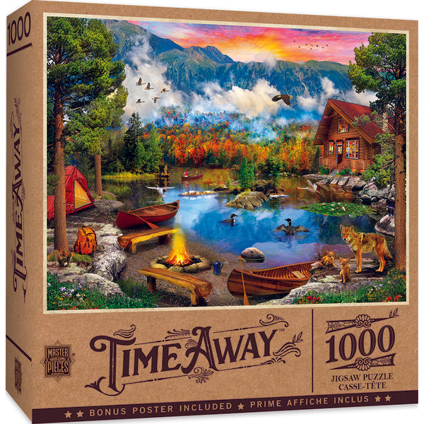 1000 pc Sunset Canoe Time Away