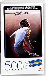 500-Piece Puzzle In Plastic Retro Blockbuster Vhs Video Case, Footloose