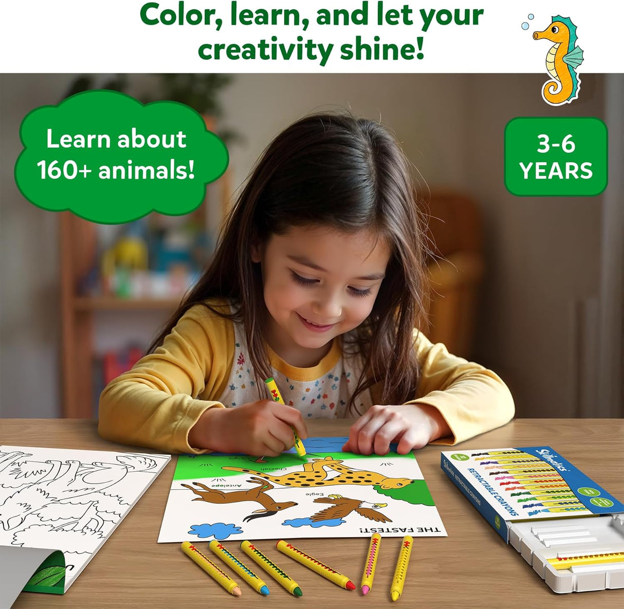 Color and Learn Learn about OVER 160 Animals