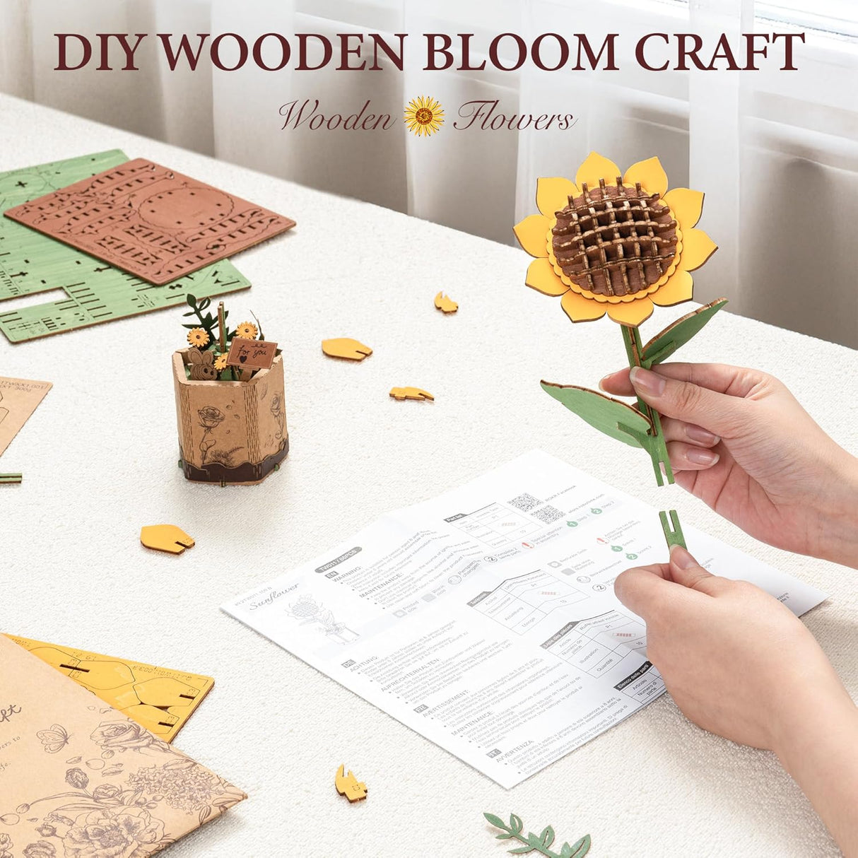 Sunflower Wooden Bloom Craft
