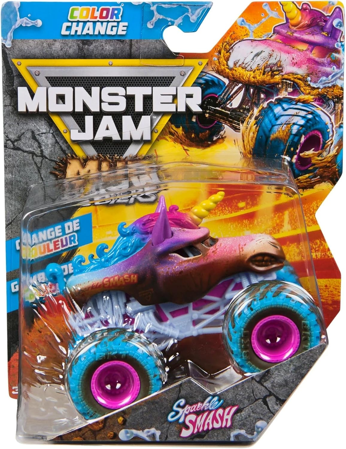 Monster Jam Mud Blasters Color Change Sparkle Smash Series 02