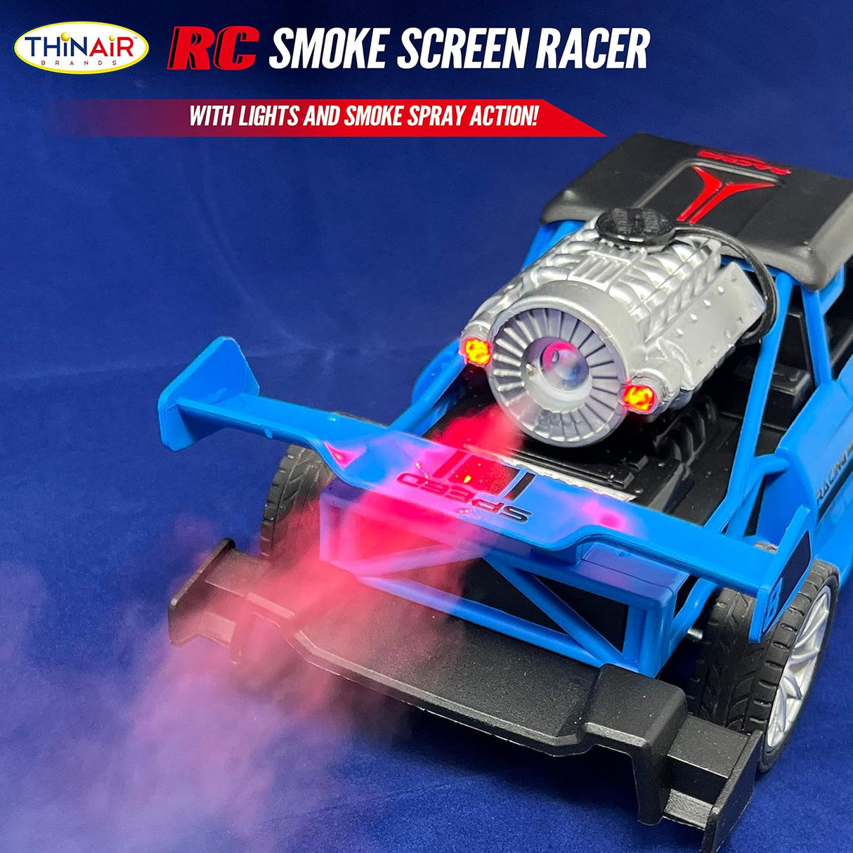 Hyper Drive RC Smoke Screen Racer Blue