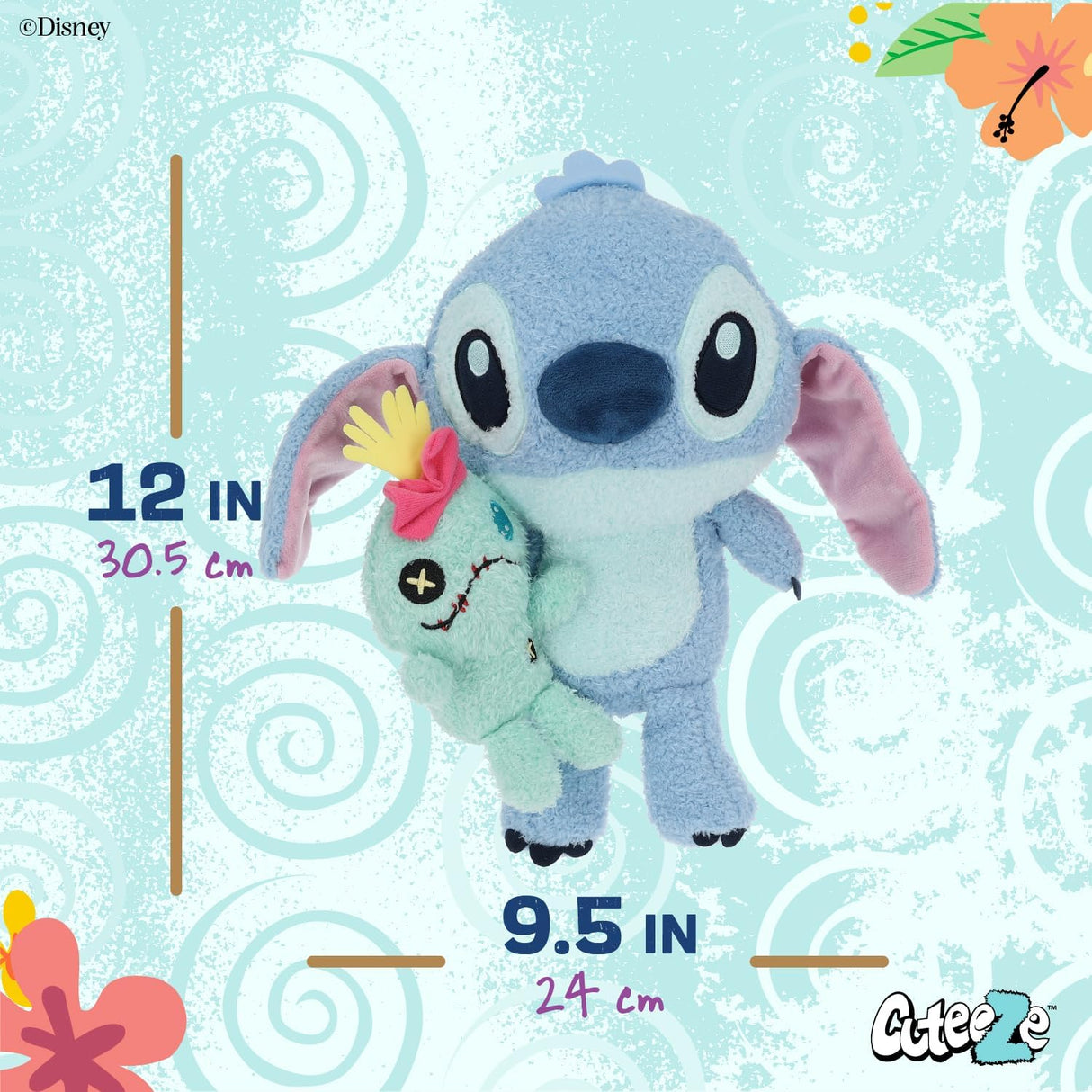 Disney Stitch Keywind Musical Holding Scrump