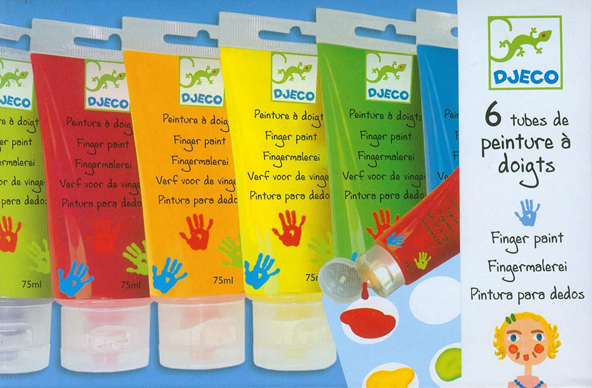 6 Tubes of Finger Paint - Classic