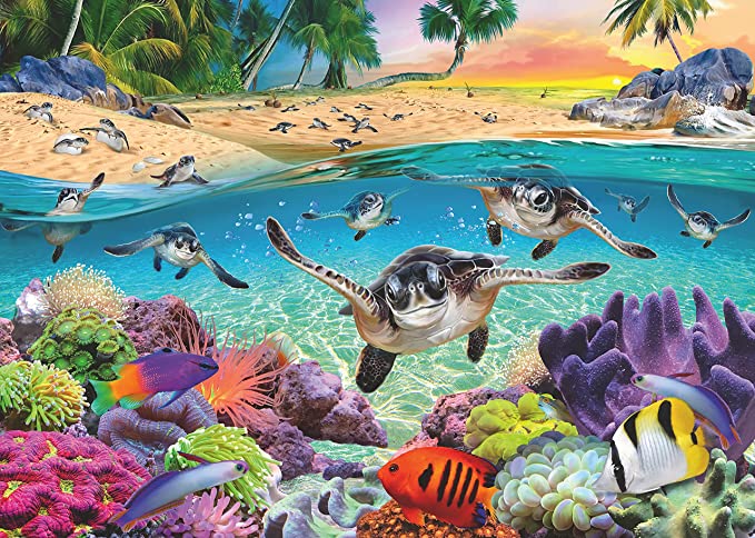 500 pc Race of the Baby Sea Turtles