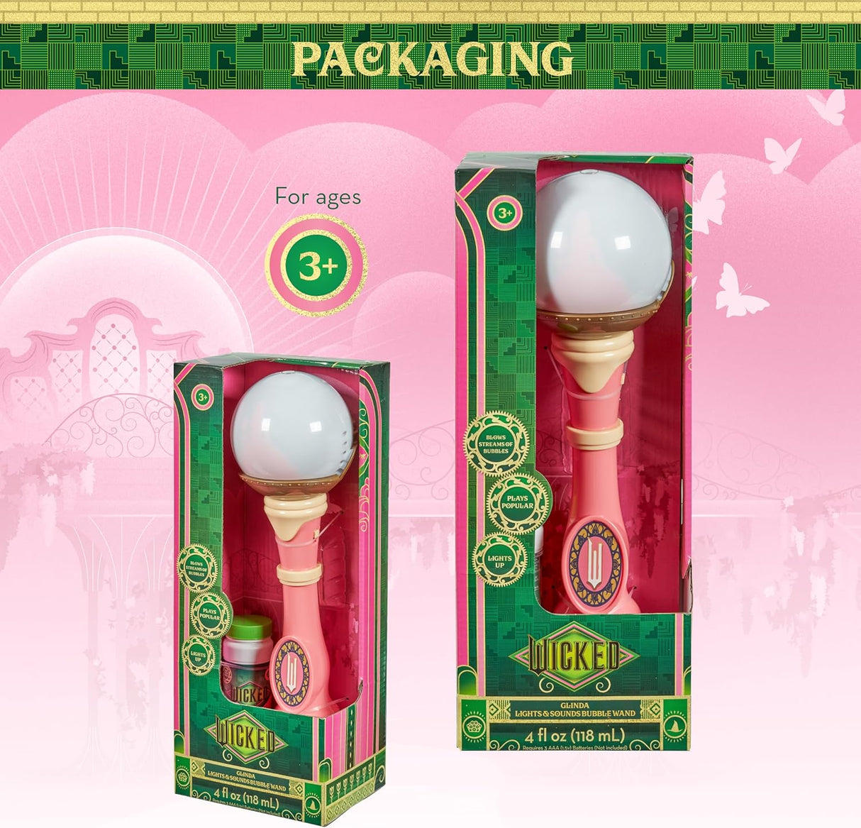 Glinda Lights and Sounds Bubble Wand
