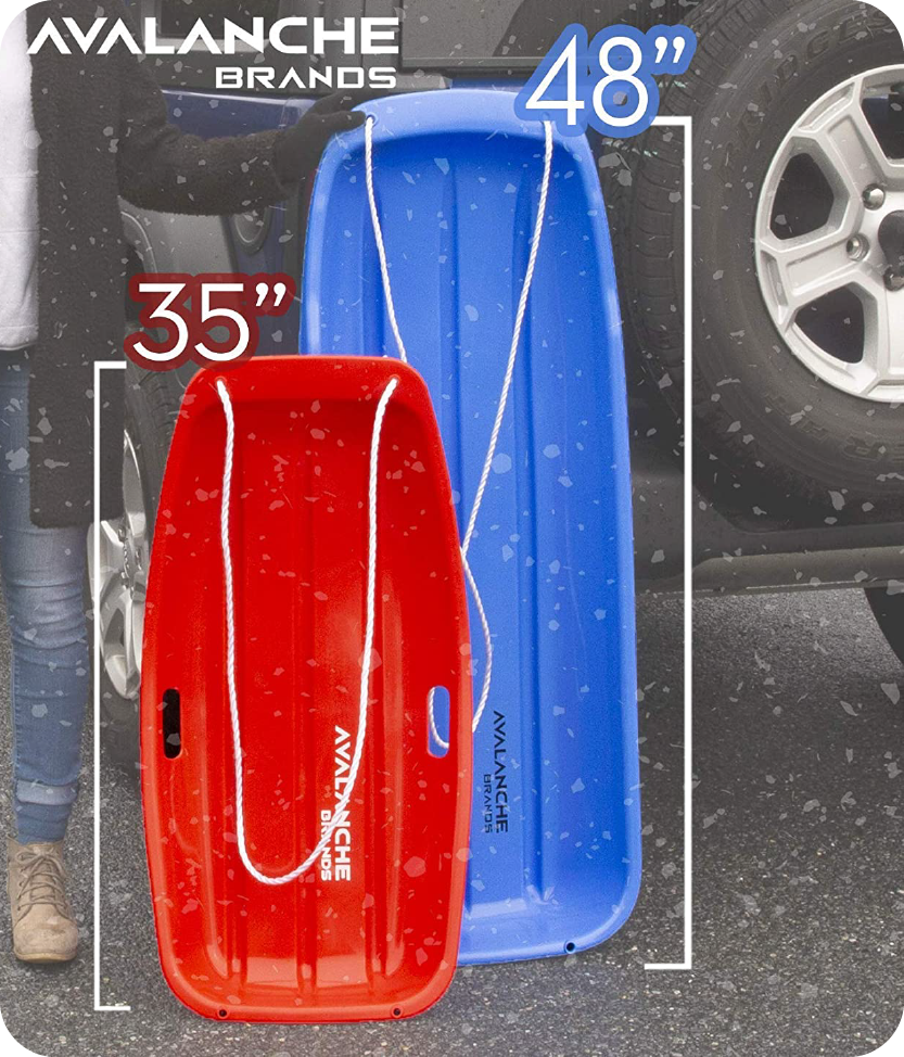 Toboggan Sled Black 35"