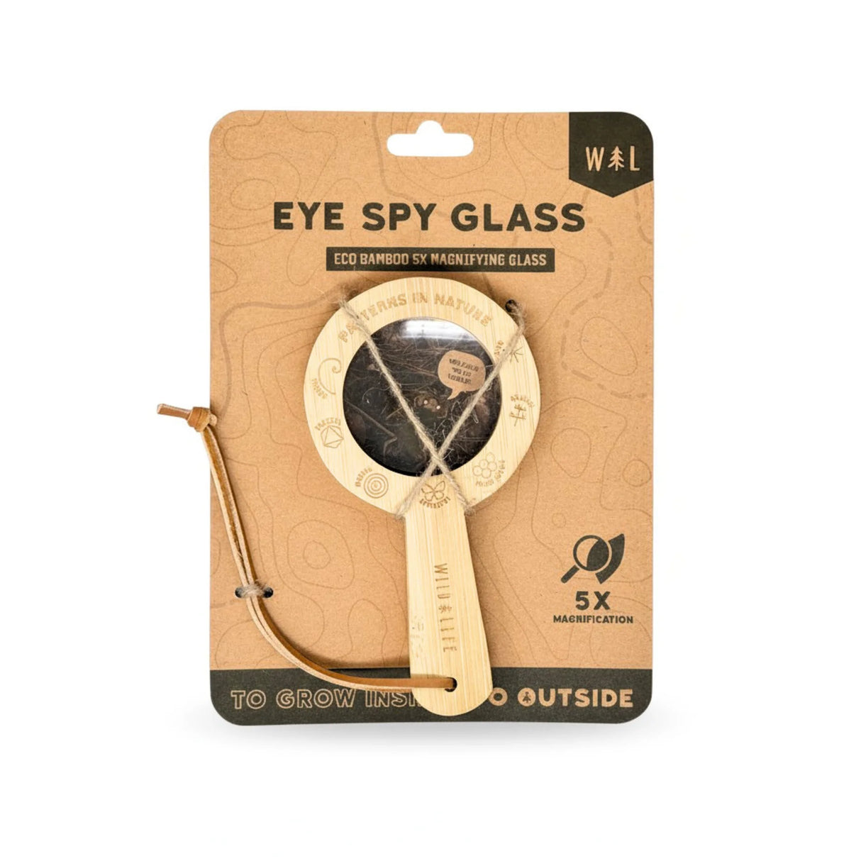 Eye Spy Glass Eco Bamboo 5x Magnifying Glass