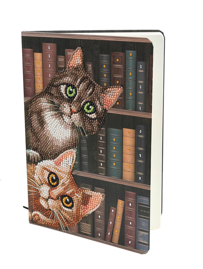 Crystal Art Notebook Kit Cats in the Library