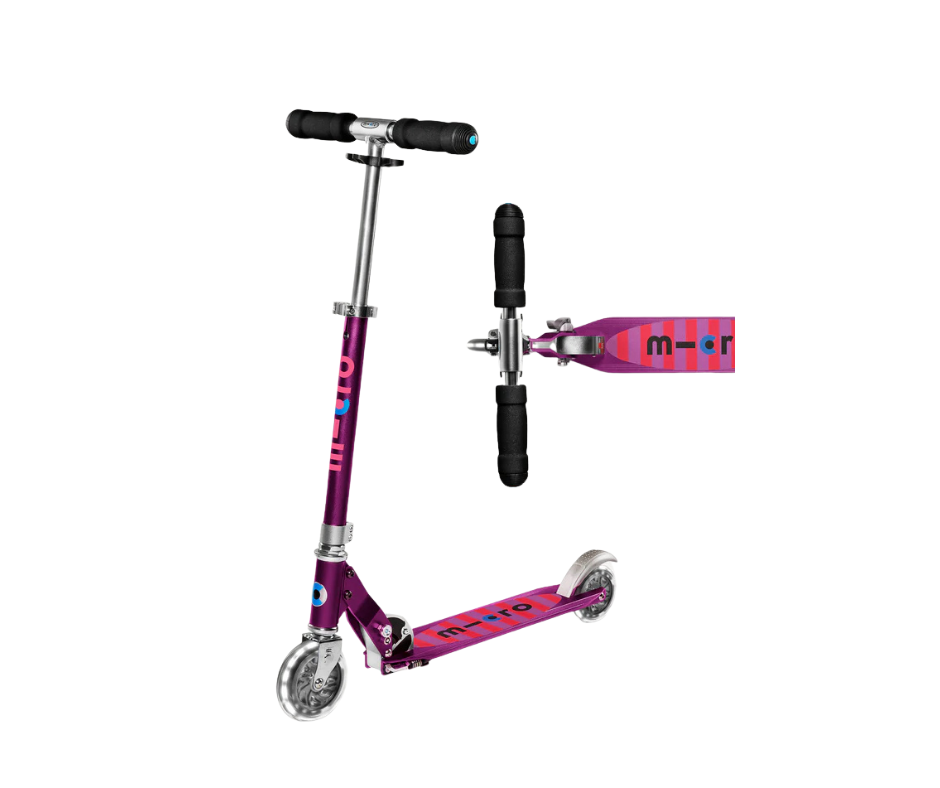 Micro Sprite LED Scooter - Purple Stripe
