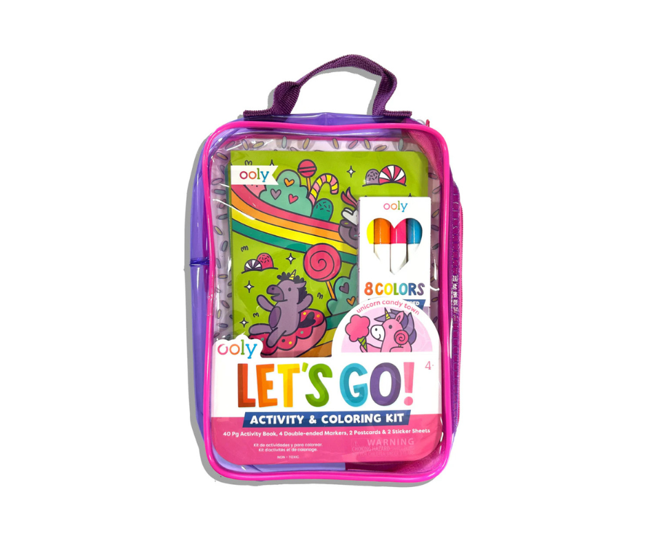 Let's Go! Activity & Coloring Kit Unicorn Candy Town