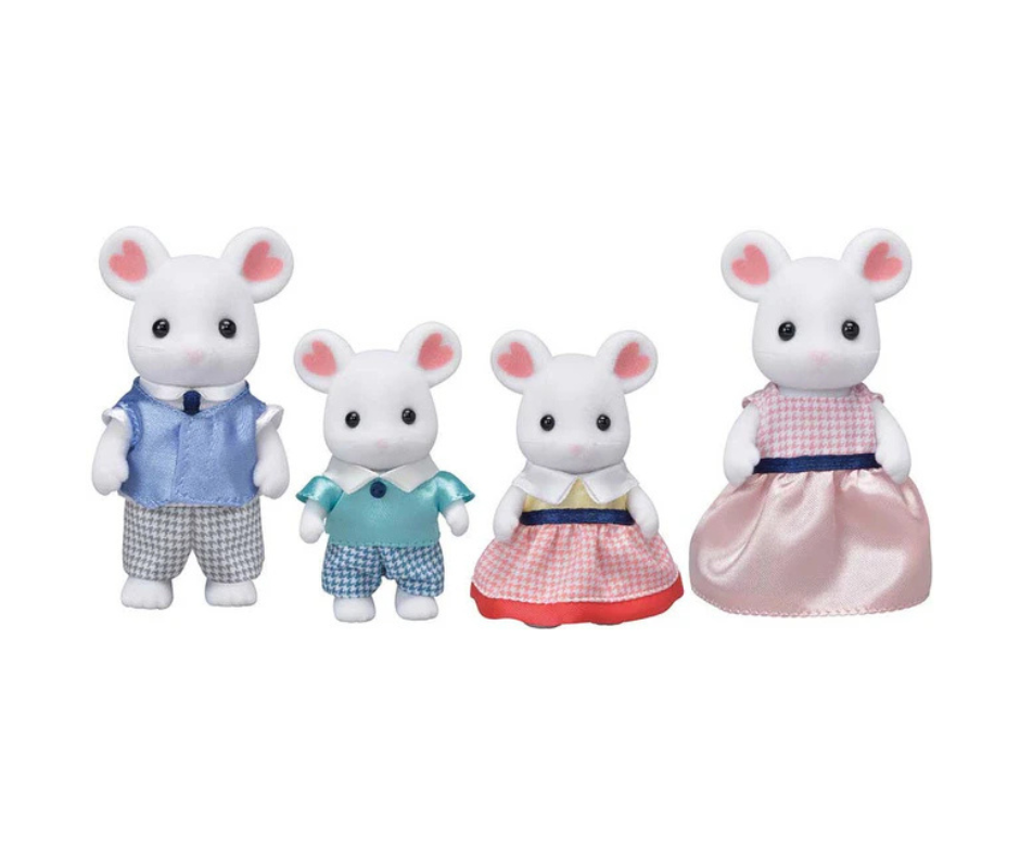 Calico Critters Marshmallow Mouse Family
